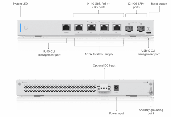us-xg-6poe-2 UniFi Switch XG - 6 poort, 210W PoE budget