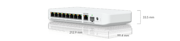 UniFi Switch Flex 2.5G - 8 poort, With flexible PoE budget